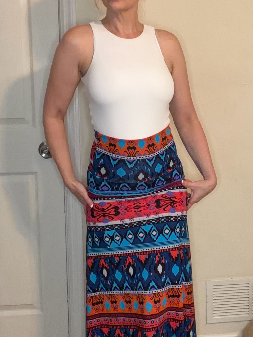 Bohemian Multi-Color Maxi Skirt